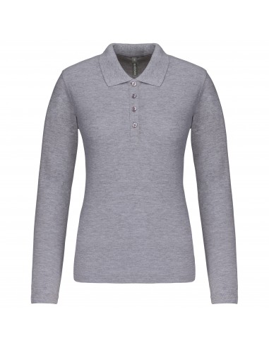 Polo piqué manches longues femme - K257-Polos-Alchimistes
