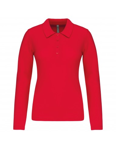 Polo piqué manches longues femme - K257-Polos-Alchimistes