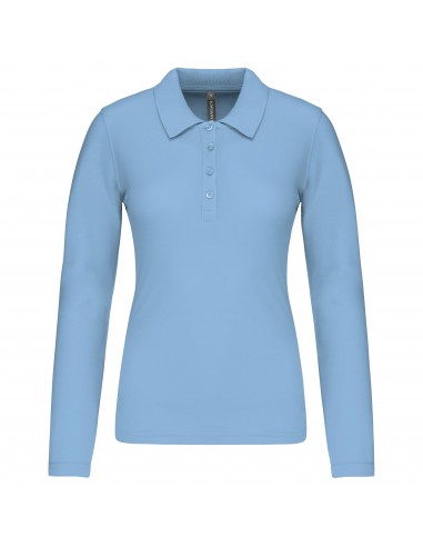 Polo piqué manches longues femme - K257-Polos-Alchimistes