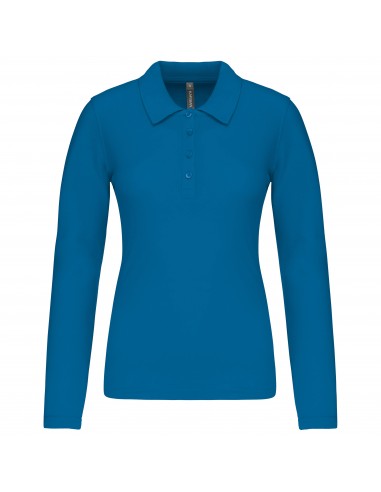 Polo piqué manches longues femme - K257-Polos-Alchimistes