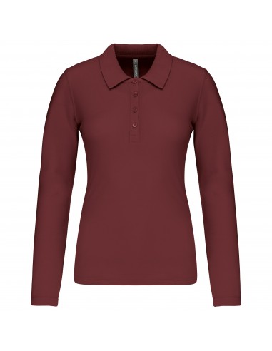 Polo piqué manches longues femme - K257-Polos-Alchimistes