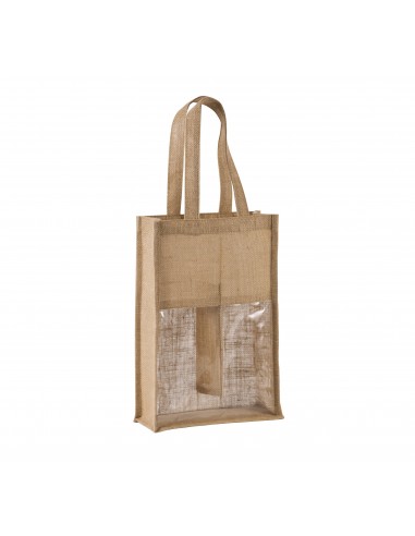 Sac porte-bouteilles en jute - KI0268-Shopping et plage-Alchimistes