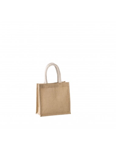 Sac style cabas en toile de jute - petit modèle - KI0272-Shopping et plage-Alchimistes