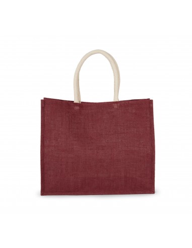 Sac style cabas en toile de jute - modèle moyen - KI0273-Shopping et plage-Alchimistes