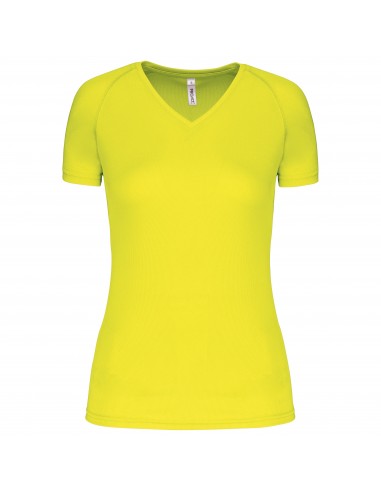 T-shirt de sport manches courtes col v femme - PA477-T-Shirts-Alchimistes