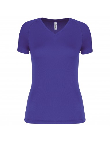 T-shirt de sport manches courtes col v femme - PA477-T-Shirts-Alchimistes