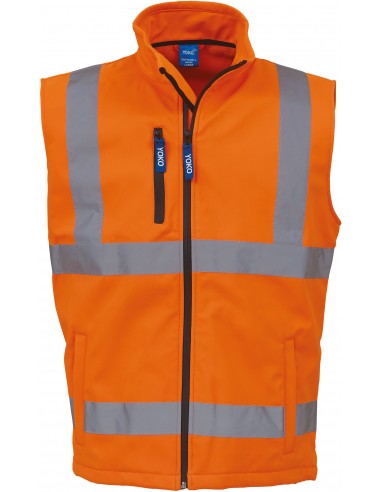 Bodywarmer softshell haute visibilité - YHV006-Polaire et softshell-Alchimistes