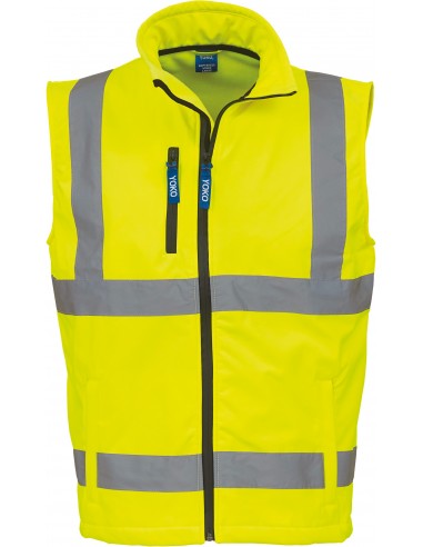 Bodywarmer softshell haute visibilité - YHV006-Polaire et softshell-Alchimistes