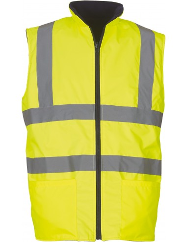 Bodywarmer réversible haute visibilité - YHV008F-Vestes / Bodies-Alchimistes