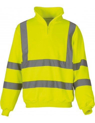 Sweat-shirt 1/4 zip haute visibilité - YHVK06-Sweat-Alchimistes