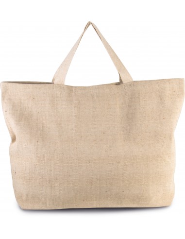 Grand sac de shopping fourre-tout esprit rustique - KI0260-Shopping et plage-Alchimistes