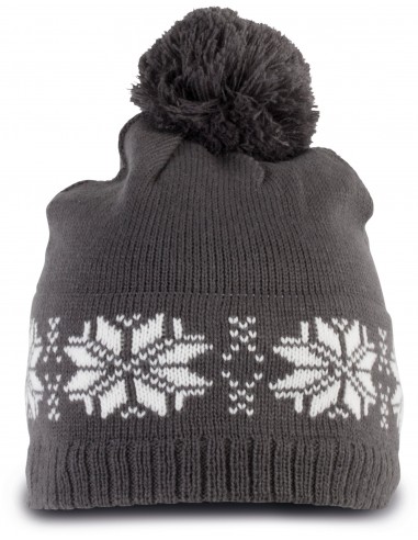 Bonnet de Noël tricoté motif étoiles - KP540-Chemises / pulls-Alchimistes