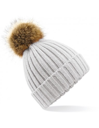 Bonnet epais avec pompon en fausse fourrure - B412-Bonnets et écharpes-Alchimistes