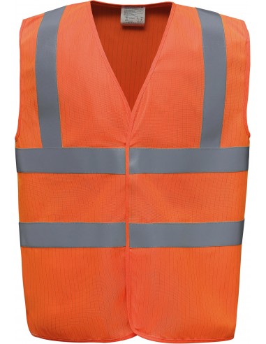 Gilet haute visibilité, LSF (chaleur et flamme) & antistatique - YHVW100ASFR-Vestes / Bodies-Alchimistes