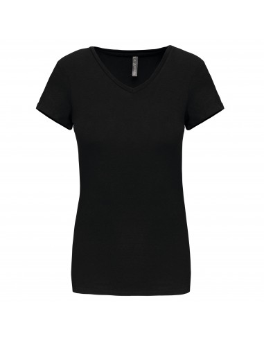 T-shirt col V manches courtes femme - K3015-T-Shirts-Alchimistes