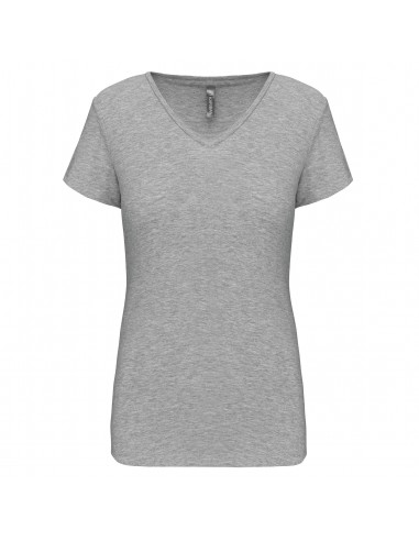 T-shirt col V manches courtes femme - K3015-T-Shirts-Alchimistes