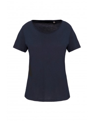 T-shirt Bio col à bords francs manches courtes femme - K399-T-Shirts-Alchimistes