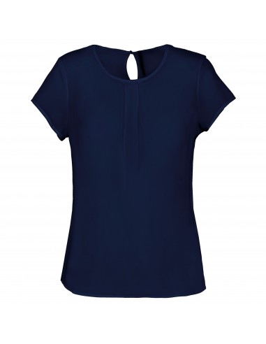 Blouse crêpe manches courtes femme - K5002-Chemises / pulls-Alchimistes