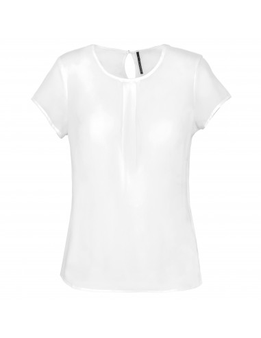 Blouse crêpe manches courtes femme - K5002-Chemises / pulls-Alchimistes