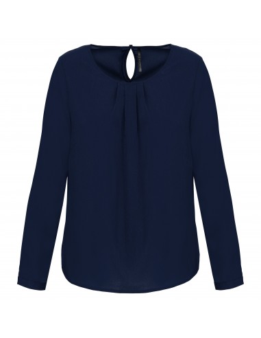 Blouse crêpe manches longues femme - K5003-Chemises / pulls-Alchimistes