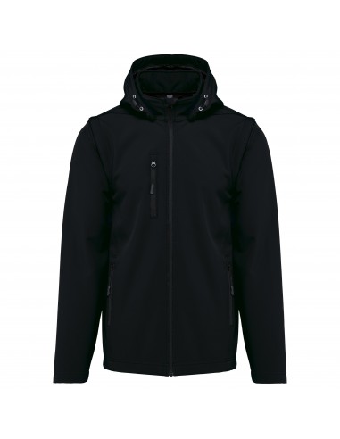 Veste Softshell 3 couches à capuche avec manches amovibles unisexe - K422-Polaire et softshell-Alchimistes