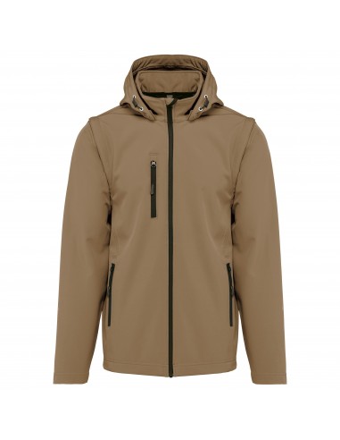 Veste Softshell 3 couches à capuche avec manches amovibles unisexe - K422-Polaire et softshell-Alchimistes