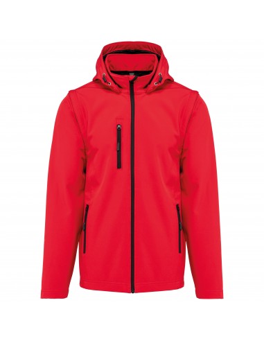 Veste Softshell 3 couches à capuche avec manches amovibles unisexe - K422-Polaire et softshell-Alchimistes