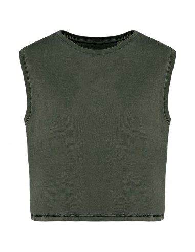 T-shirt écoresponsable  crop sans manche femme - NS342-T-Shirts-Alchimistes