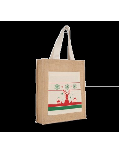 Sac shopping avec motifs de Noël - KI0732-Shopping et plage-Alchimistes