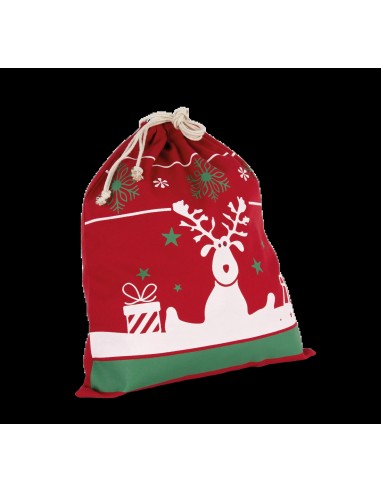 Sac avec cordon motifs de Noël - KI0735-Shopping et plage-Alchimistes