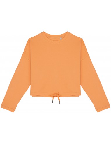 Sweat-shirt écoresponsable à col rond oversize crop femme - NS429-Sweat-Alchimistes