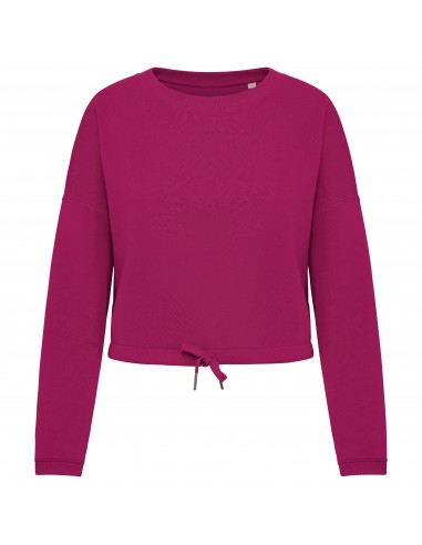 Sweat-shirt écoresponsable à col rond oversize crop femme - NS429-Sweat-Alchimistes