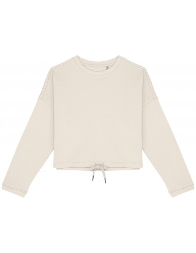 Sweat-shirt écoresponsable à col rond oversize crop femme - NS429-Sweat-Alchimistes