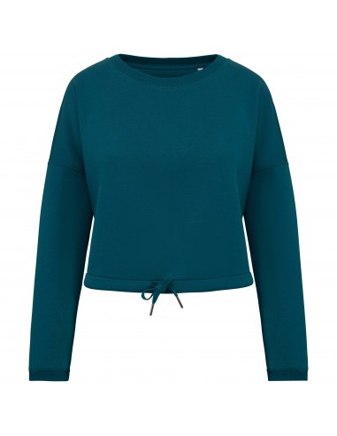 Sweat-shirt écoresponsable à col rond oversize crop femme - NS429-Sweat-Alchimistes