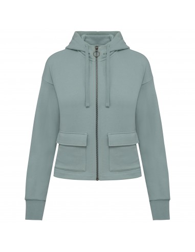 Sweat-shirt écoresponsable zippé à capuche French Terry femme - NS409-Sweat-Alchimistes