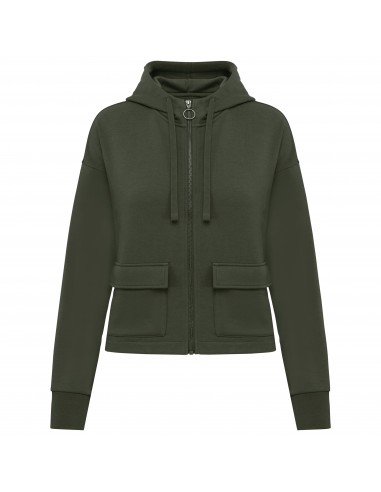 Sweat-shirt écoresponsable zippé à capuche French Terry femme - NS409-Sweat-Alchimistes