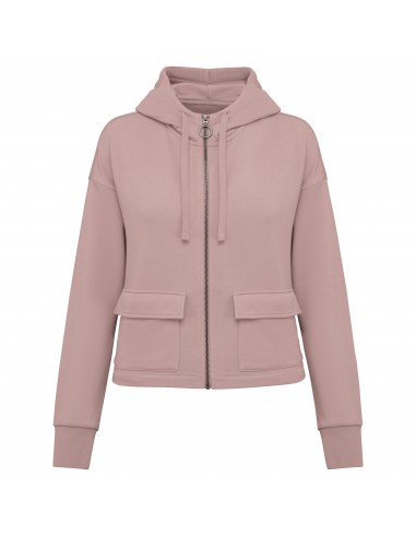 Sweat-shirt écoresponsable zippé à capuche French Terry femme - NS409-Sweat-Alchimistes