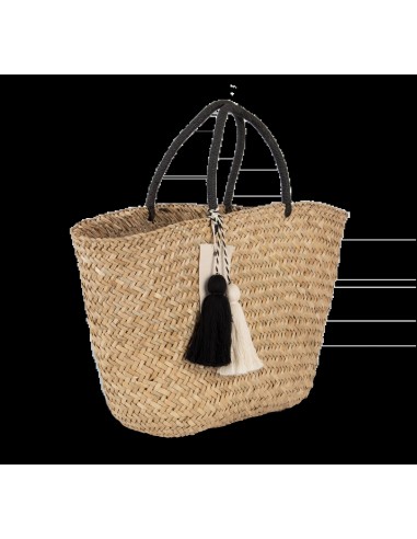 Panier shopping en paille - KI5225-Shopping et plage-Alchimistes