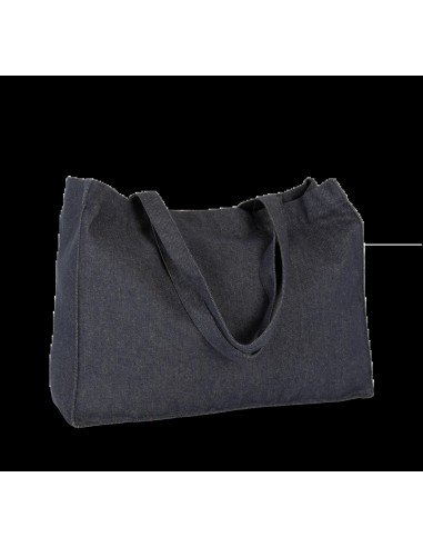 Grand sac shopping denim - KI5229-Shopping et plage-Alchimistes