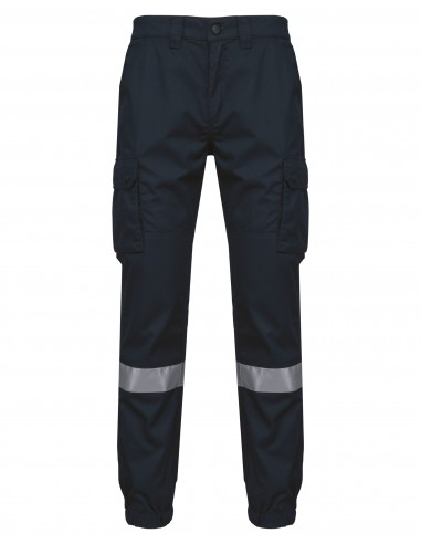 Pantalon cargo unisexe avec bas élastiqué et bande réfléchissante - WK712-Pantalons, Shorts et Jupes-Alchimistes