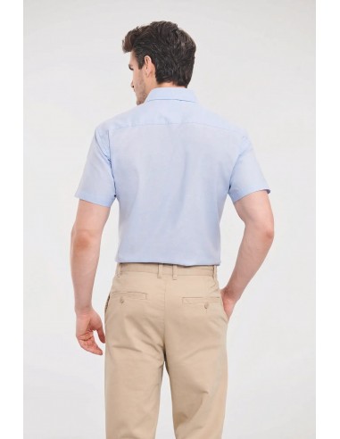 Chemise oxford cintrée manches courtes homme - RU923M-Chemises / pulls-Alchimistes