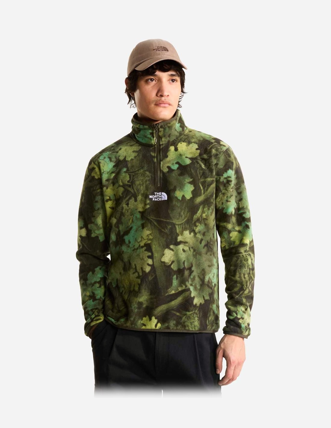 Polaire Glacier Novelty à fermeture zippée 1/4 avec logo imprimé pour homme The North Face
