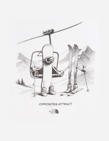 T-shirt graphique décontracté Opposites Attract unisexe The North Face