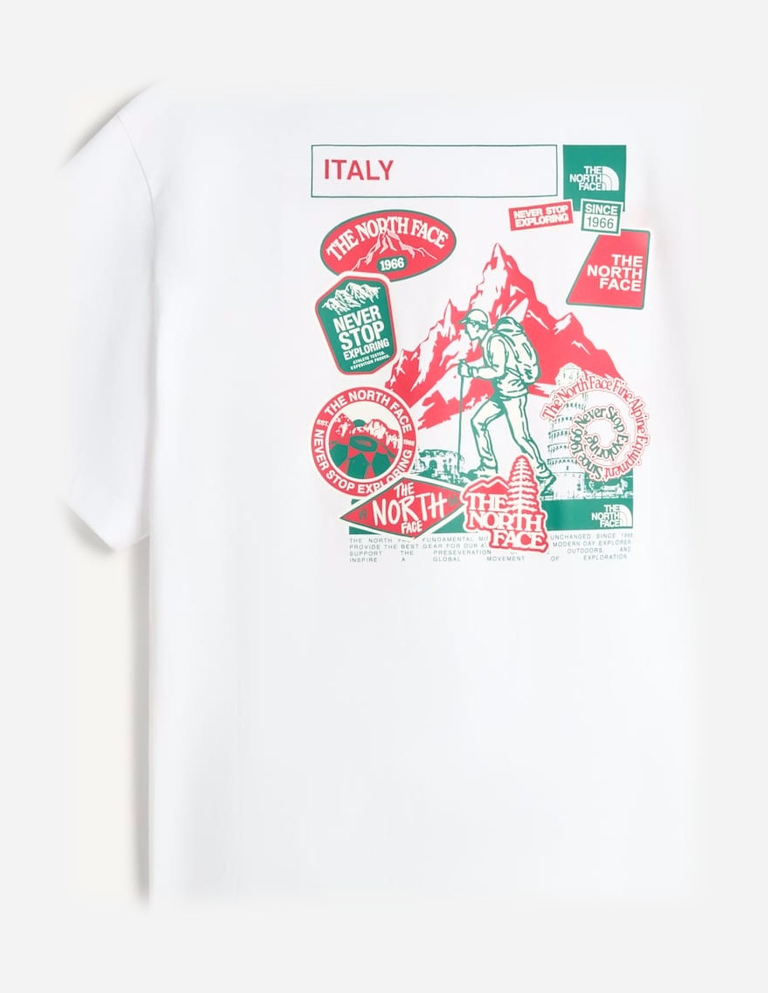 T-shirt décontracté Country Stickers Italy unisexe The North Face