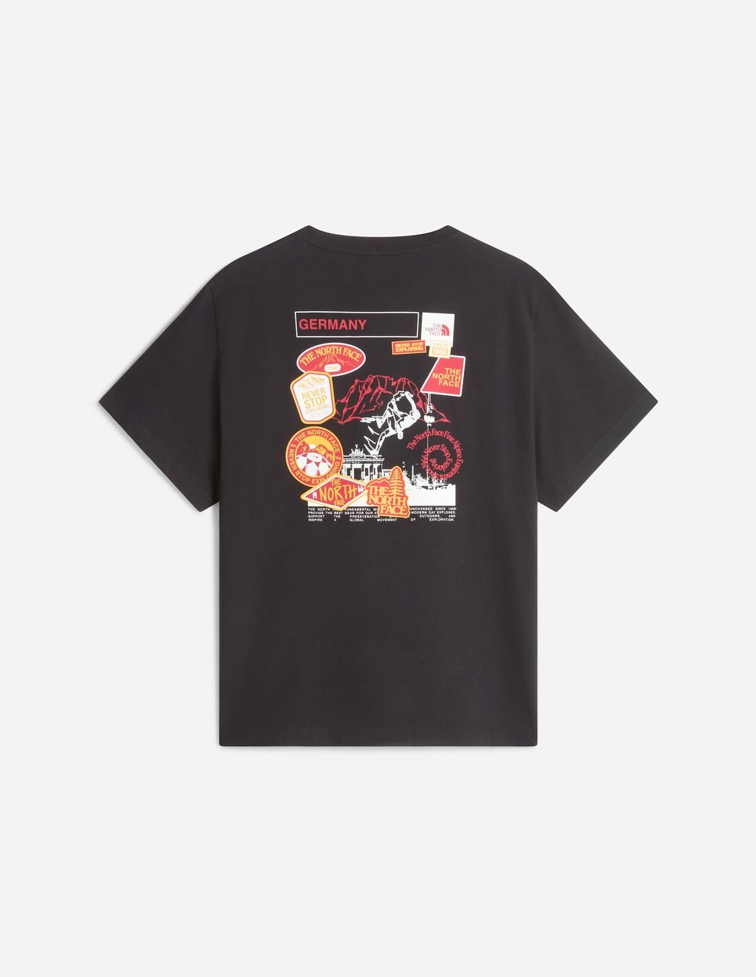 T-shirt décontracté Country Stickers Germany unisexe The North Face