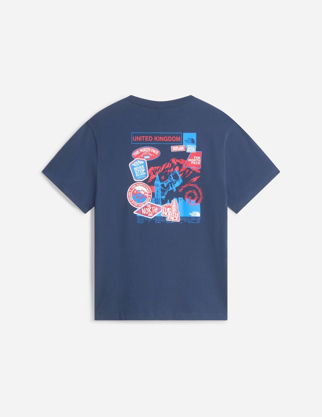 T-shirt décontracté Country Stickers UK unisexe The North Face