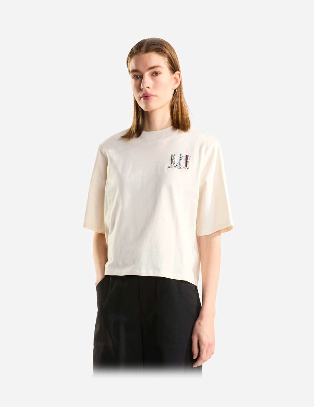 T-shirt graphique coupe boxy à broderie ski pour femme The North Face