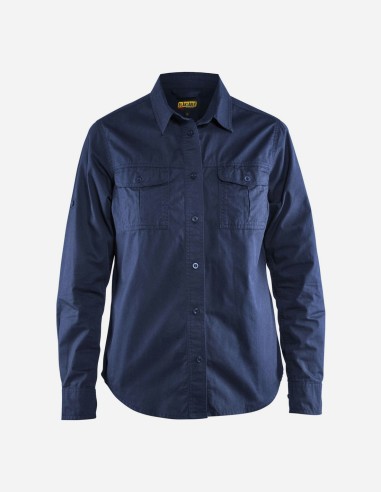 Chemise Twill Femme Blåkläder