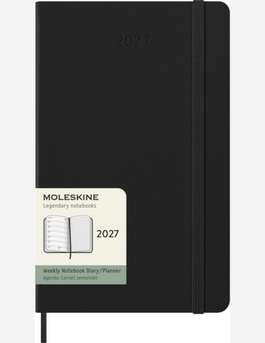 Agenda L hebdomadaire 12 mois Moleskine à couverture rigide