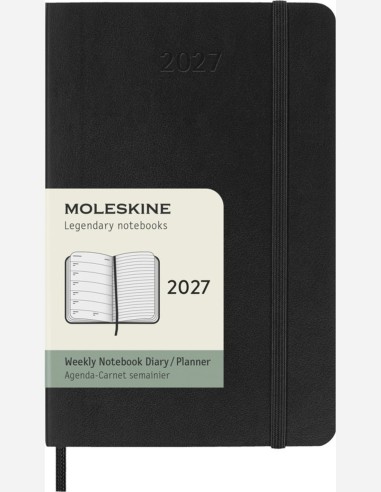 Agenda de poche hebdomadaire 12 mois Moleskine à couverture souple